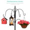Best Choice Products 89in 6-Hook Bird Feeding Station, Steel Multi-Feeder Stand w/ 4 Feeders, Tray, Bird Bath